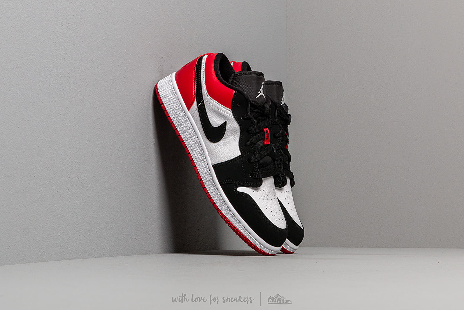 Sneaker und Schuhe für Kinder Air Jordan 1 Low (GS) White/ Black-Gym Red