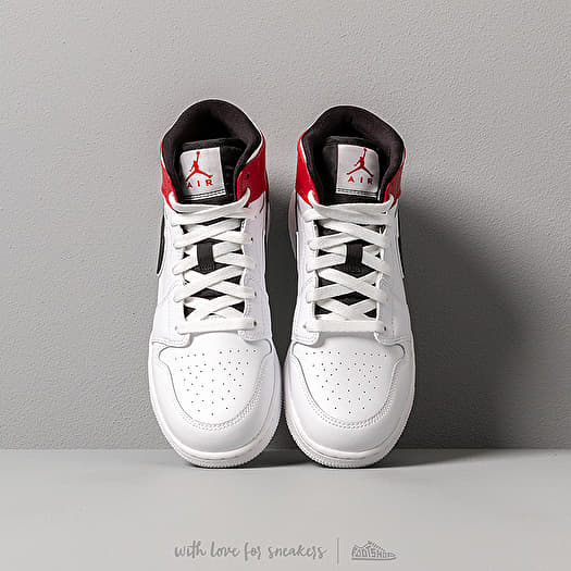 air jordan 1 mid white black gym red gs