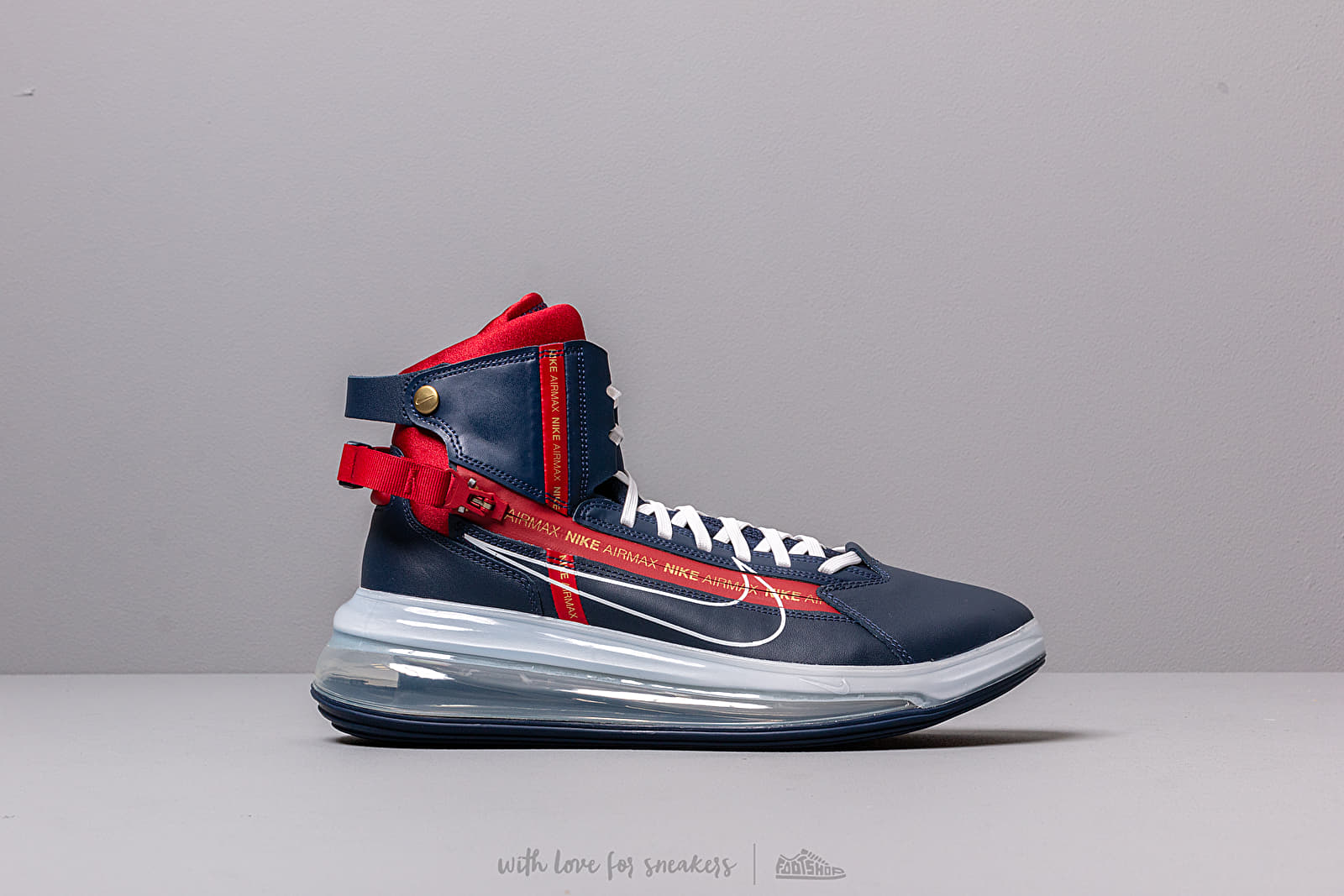 Férfi cipők Nike Air Max 720 Saturn Midnight Navy/ White-Gym Red