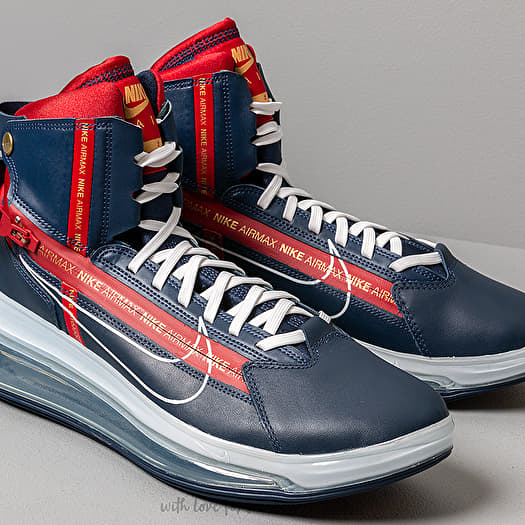 Scarpe uomo Nike Air Max 720 Saturn Midnight Navy White Gym Red