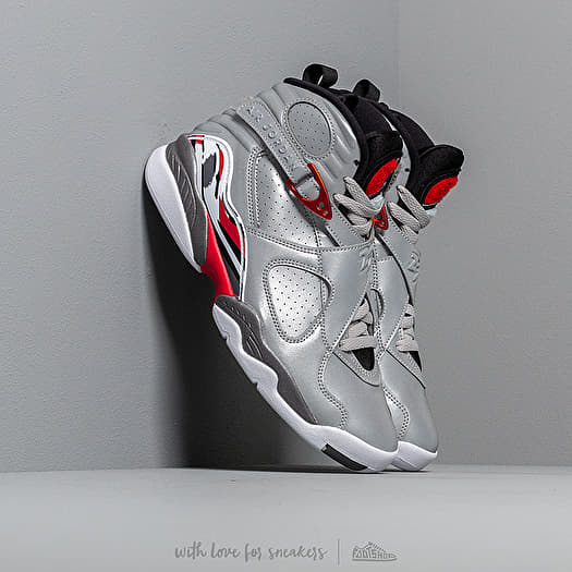 Silver jordan 8 deals