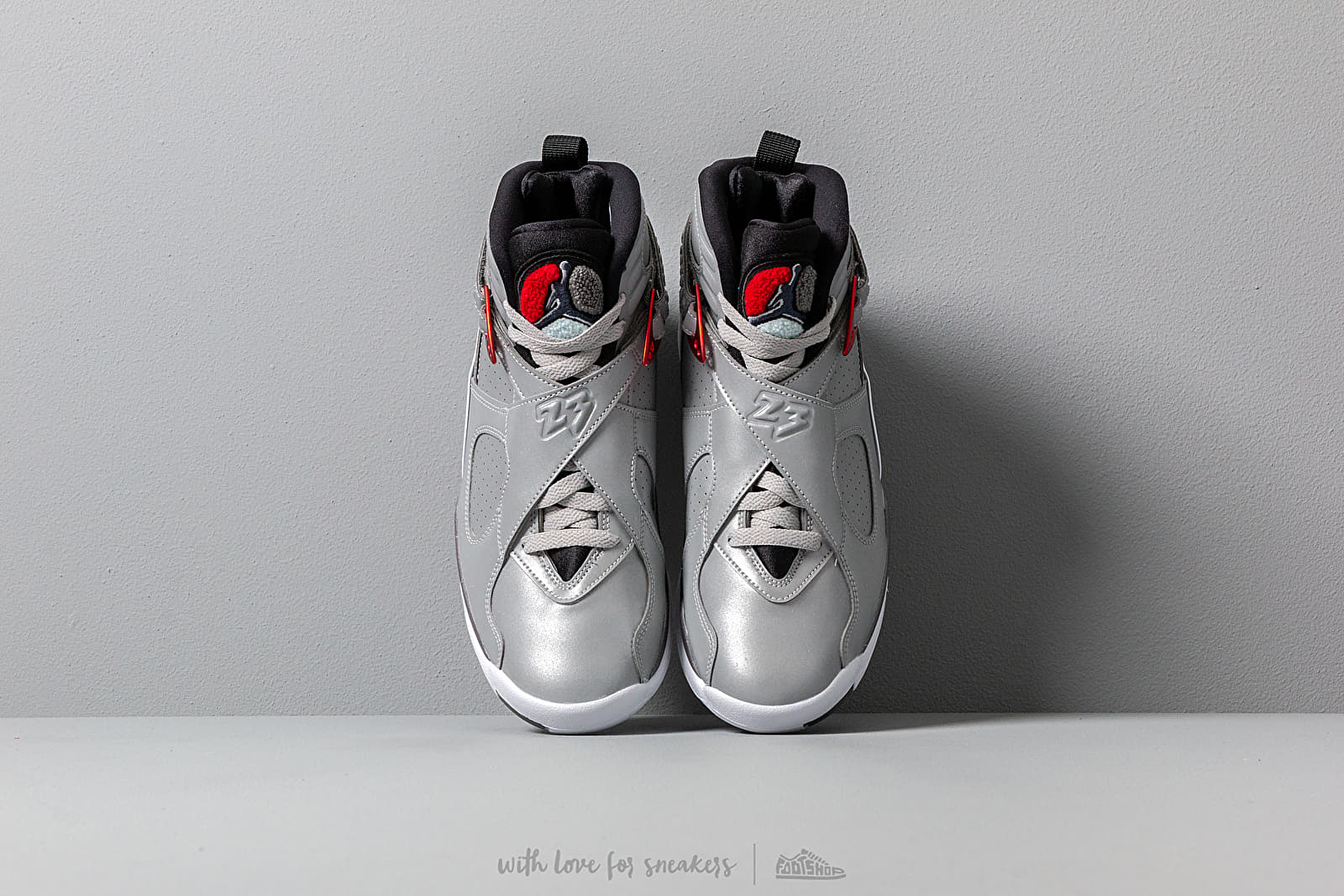Mens mid tops high tops Air Jordan 8 Retro SP Reflect Silver