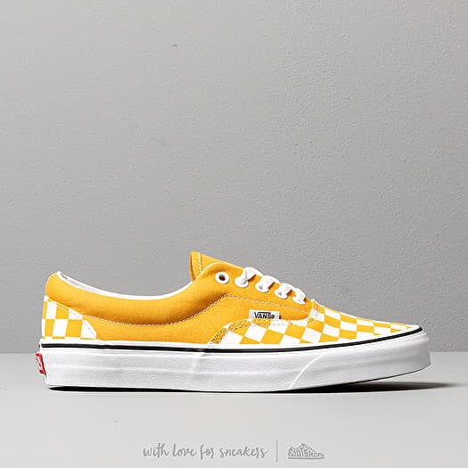 Vans shoes black and yellow checkerboard on sale