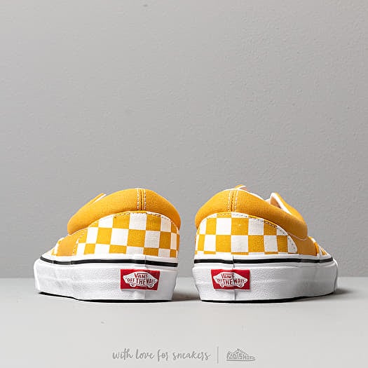 Mustard yellow checkerboard vans hotsell