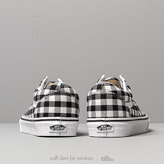 Men s shoes Vans Old Skool Gingham Black True White Footshop