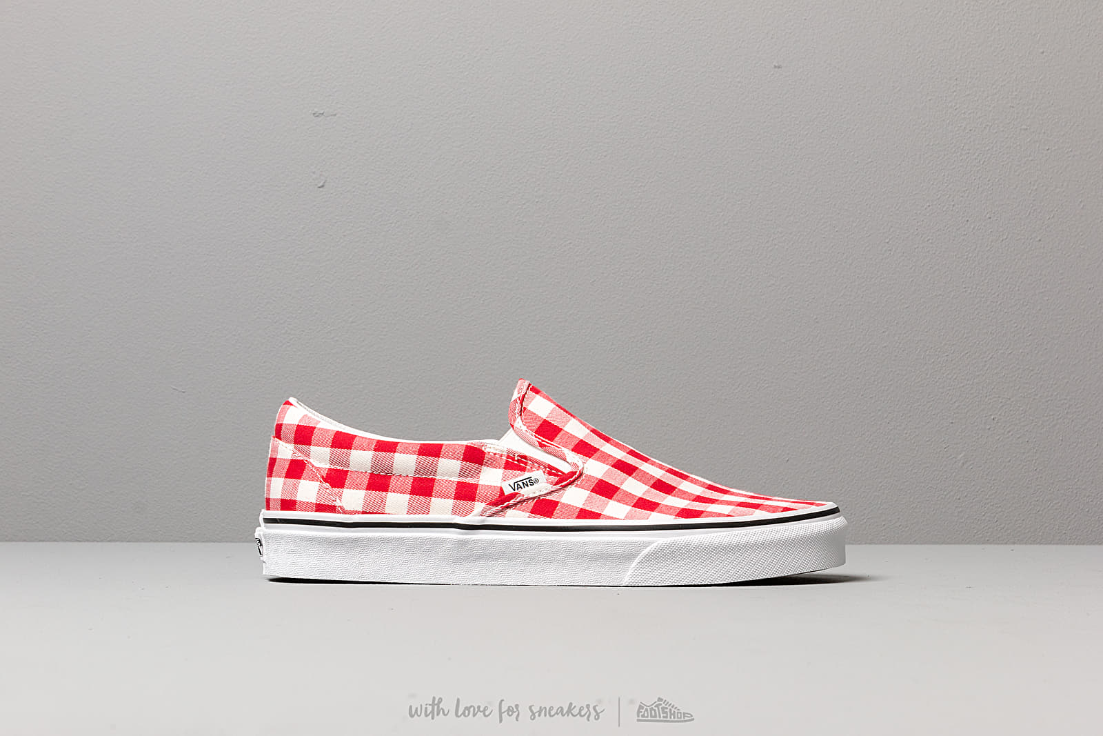 Men's shoes Vans Classic Slip-On (Gingham) Racing Red/ True