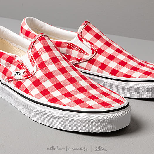 Gingham vans slip ons new arrivals