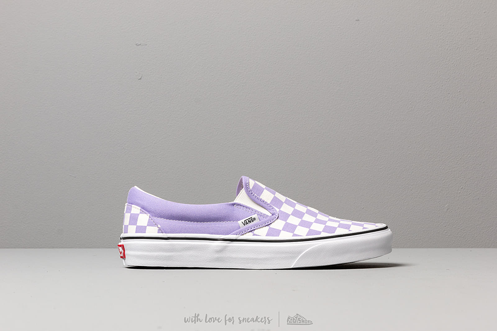 Chaussures et baskets homme Vans Classic Slip On Checkerboardard Violet Footshop