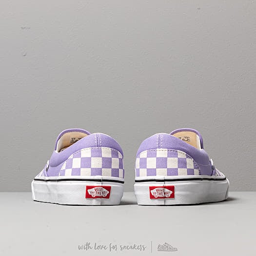 Men s shoes Vans Classic Slip On Checkerboardard Violet Footshop
