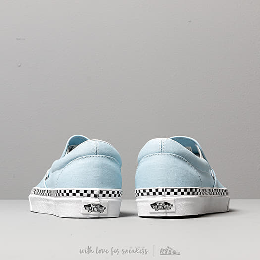Light blue check foxing slip on vans discount