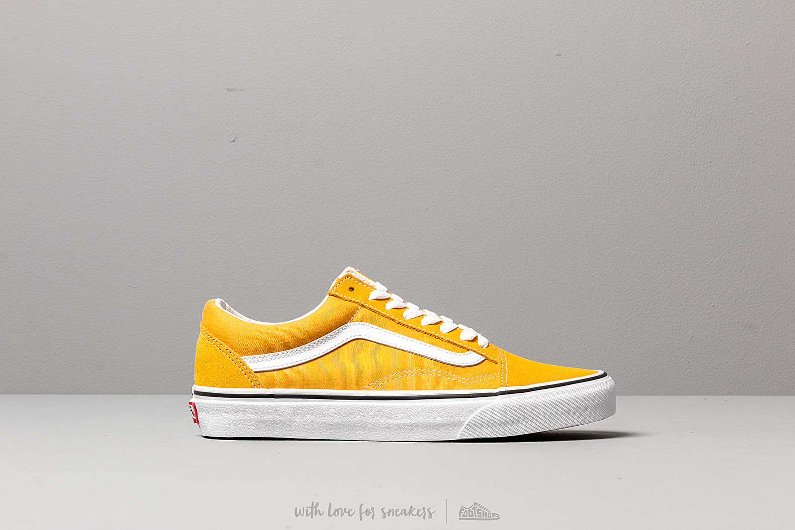 Vans old skool white yellow on sale