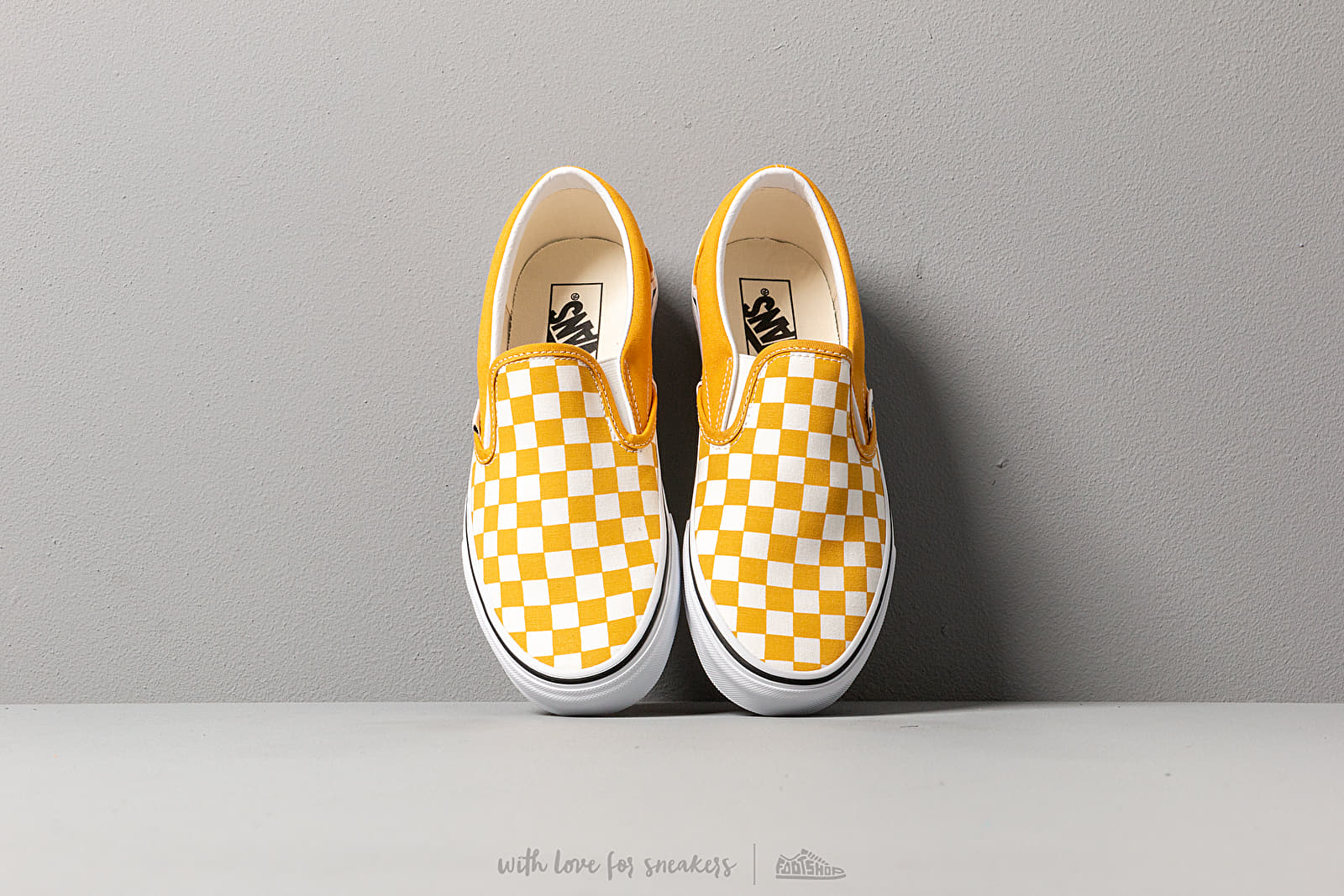 Vans slip shop ons mens yellow