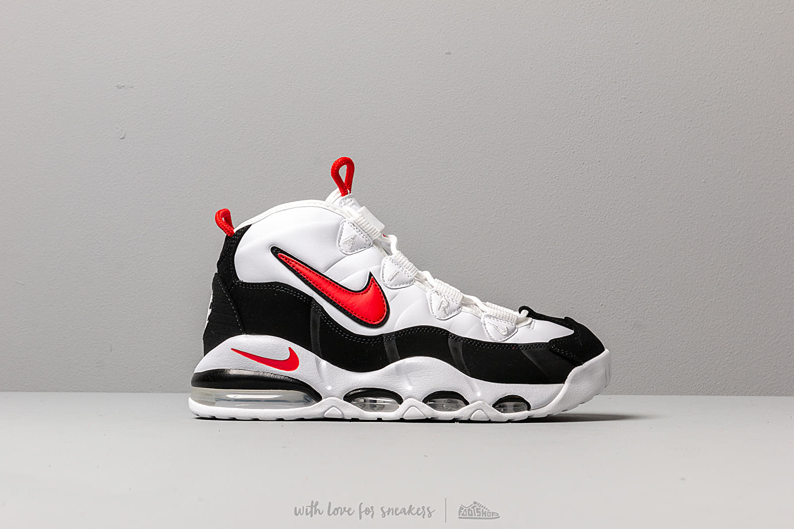 Uptempo 95 white red top