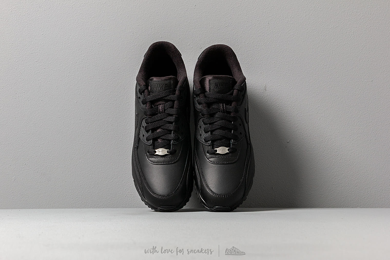 Herren Sneaker und Schuhe Nike Air Max 90 Leather Black/ Black
