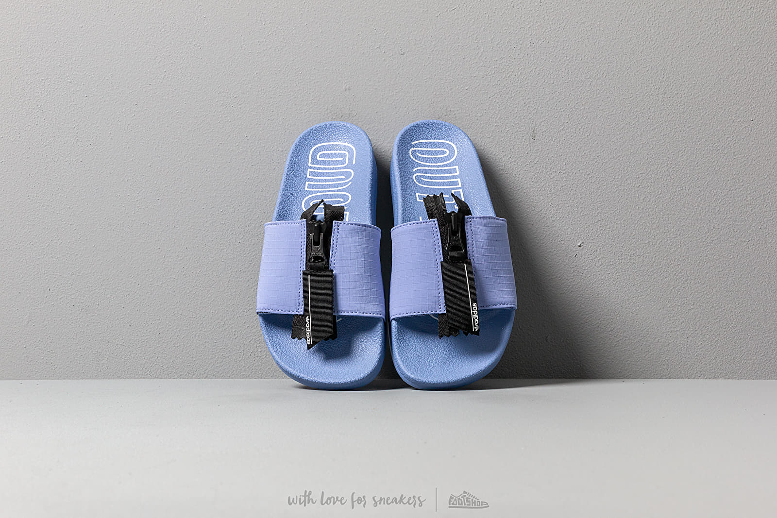 Women's shoes adidas Adilette Zip W Chalk Purple/ Core Black/ Ftw White