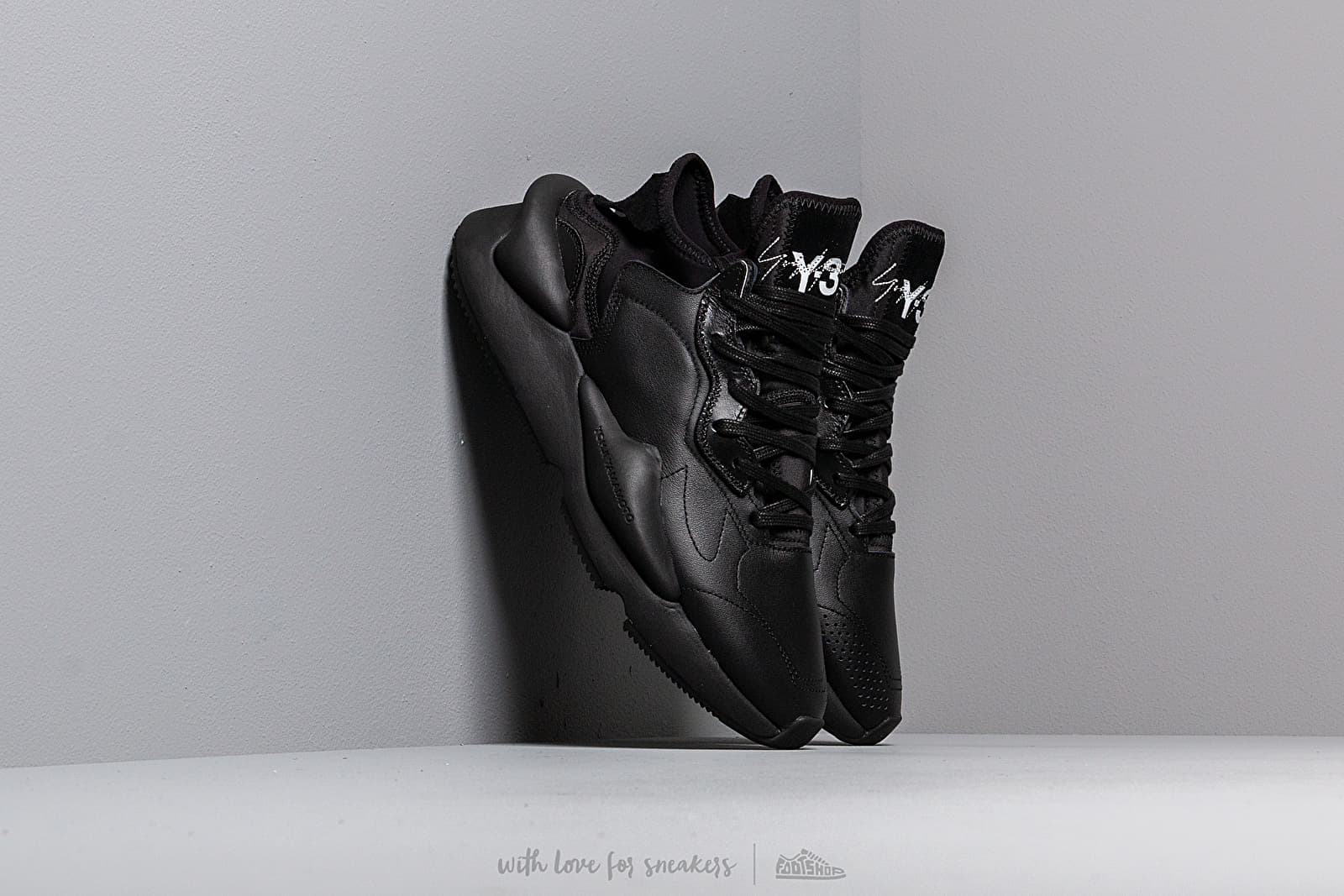 Herren Sneaker und Schuhe Y-3 Kaiwa Black-Y3/ Black-Y3/ Ftwr White