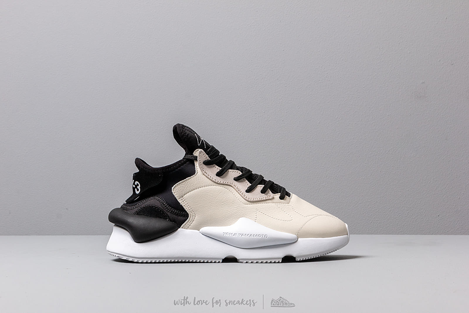 Încălțăminte și sneakerși pentru bărbați Y-3 Kaiwa Core White/ Black-Y3/ Ftwr White