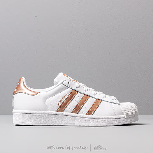 Adidas superstar white clearance copper rose gold