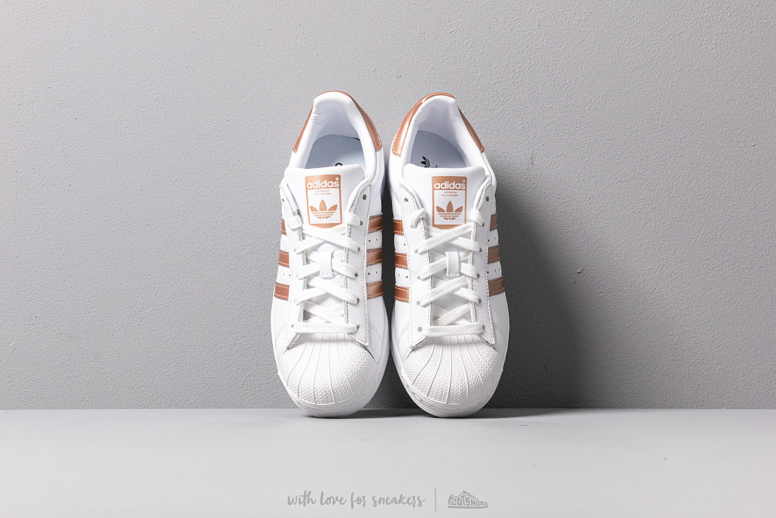 Încălțăminte și sneakerși pentru femei adidas Superstar W Ftw White/ Copper Metalic/ Core Black