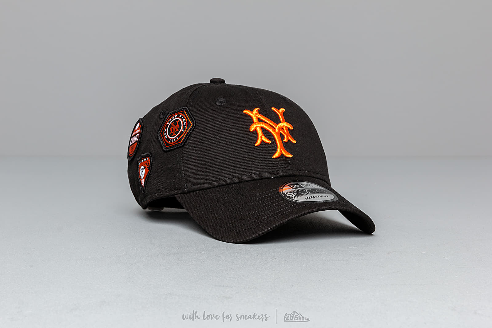 Gorras New Era 9Forty MLB Cooperstown Patched New York Giants Cap Black