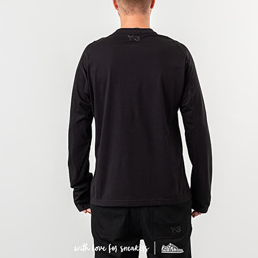 T-shirts Y-3 Yohji Letters Long Sleeve Tee Black/ Off White | Footshop