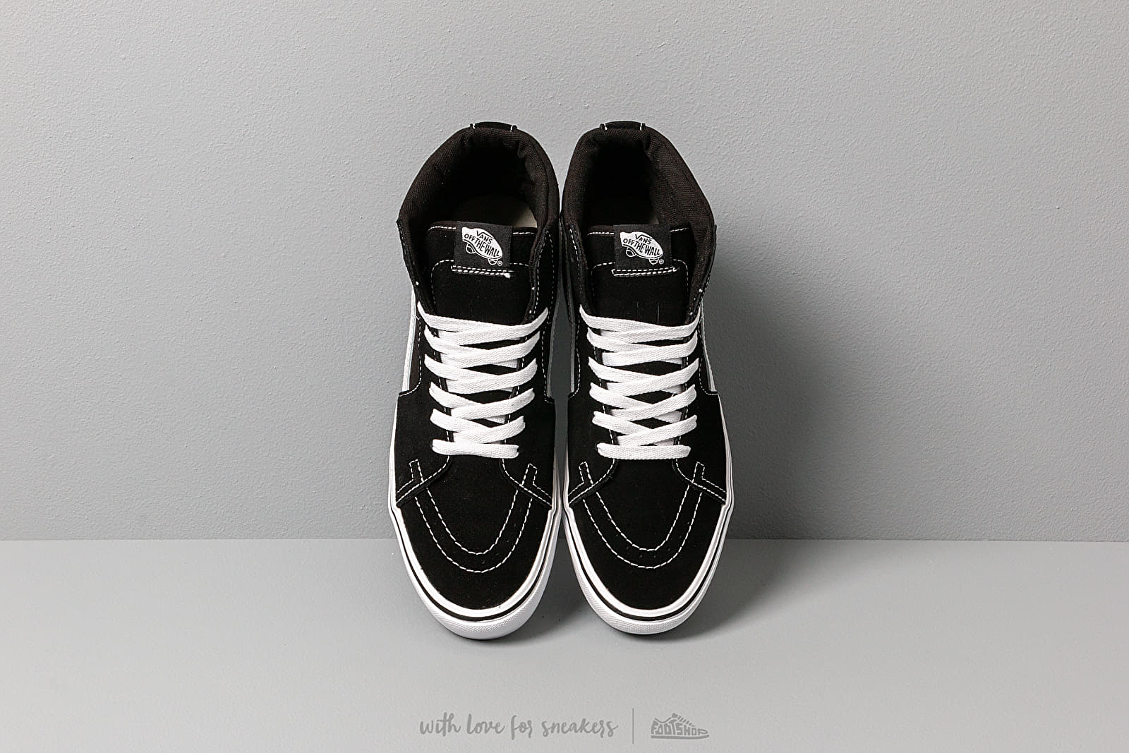 Vans sk8 hi on sale lite black and white