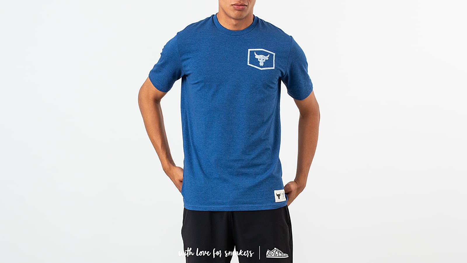 T-shirts Under Armour Project Rock Iron Paradise Tee Blue