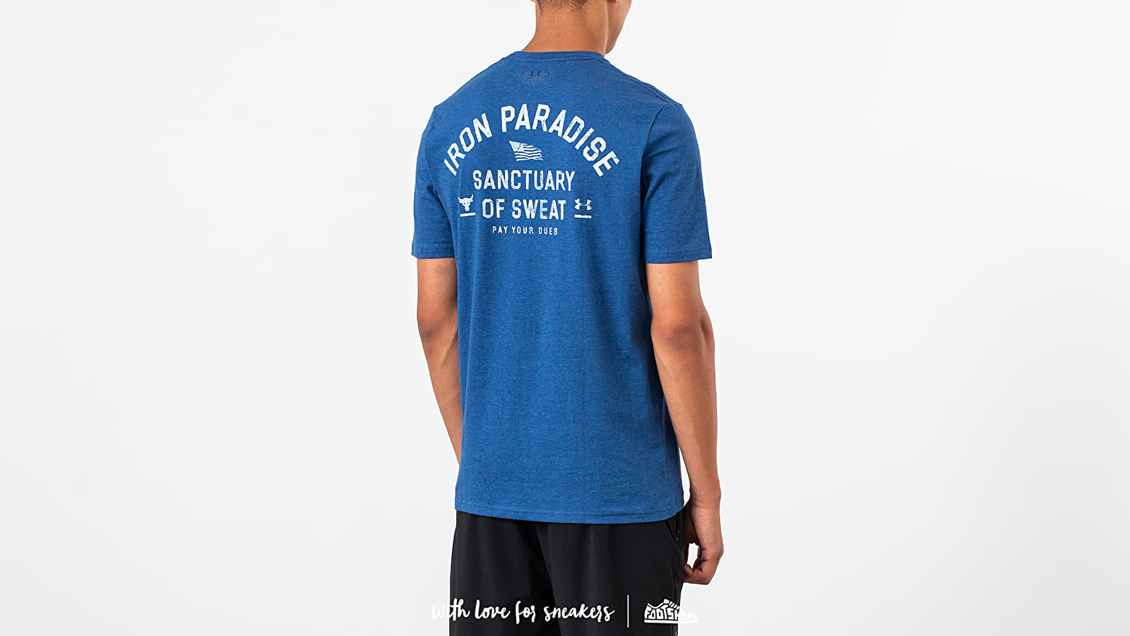 T-shirts Under Armour Project Rock Iron Paradise Tee Blue