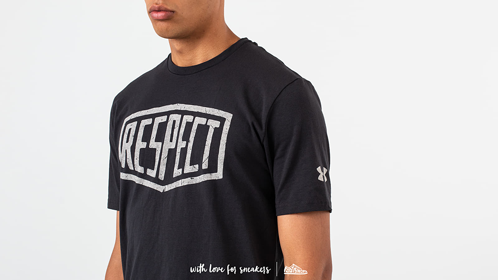 T shirts Under Armour Project Rock Graphic Respect Tee Black Footshop