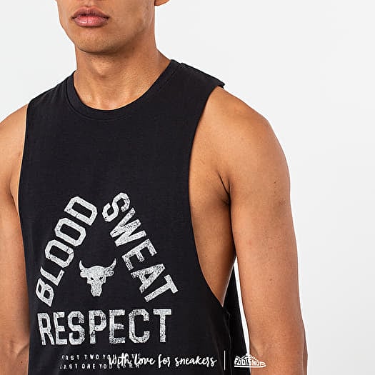 Vests Under Armour Project Rock Blood Sweat Respect Tank Black