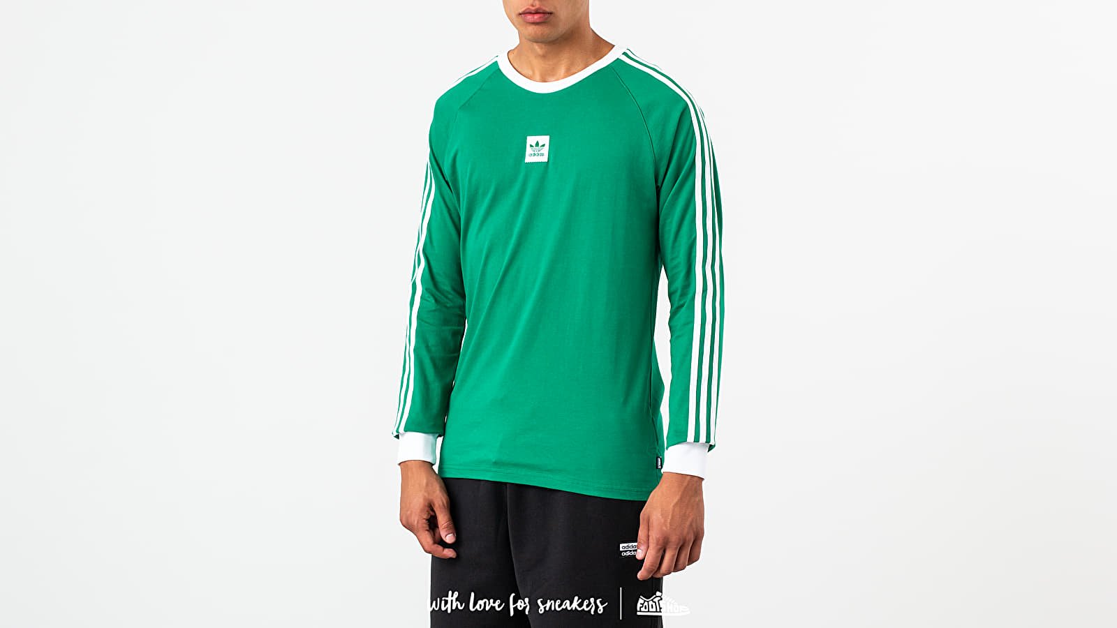 T shirts adidas Cali BB Longsleeve Tee Bright Green White Footshop