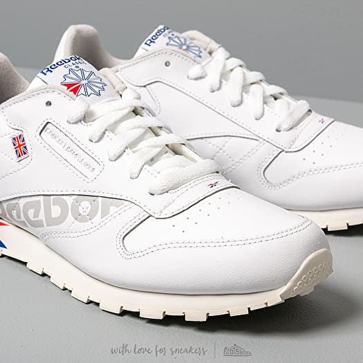 Zapatillas y zapatos para niños Reebok Classic Leather Active White/ Dark  Royal/ Excellent Red | Footshop