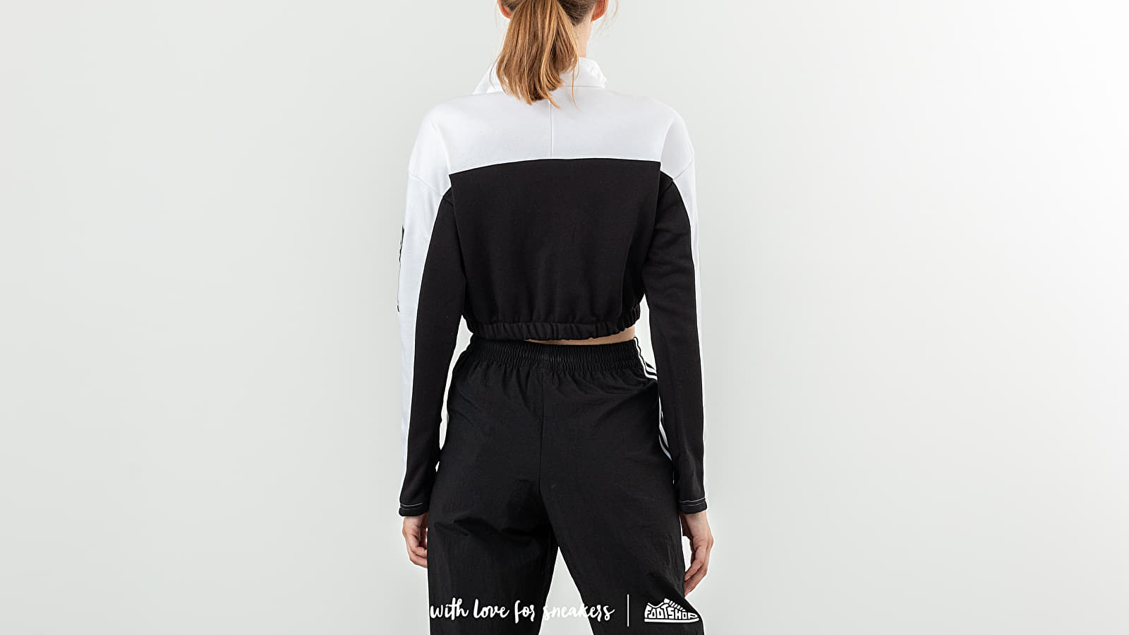 Puloverji   adidas Cropped Sweashirt White/ Black