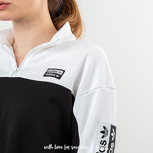 Hoodies and sweatshirts adidas Cropped Sweashirt White Black Footshop