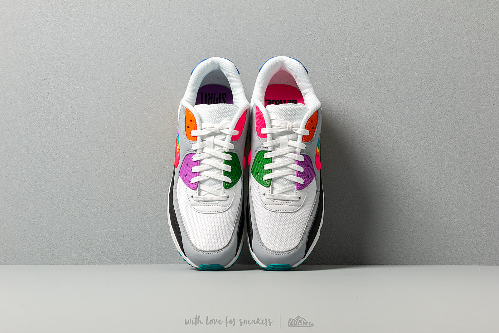 Herresko Nike Air Max 90 BETRUE White/ Multi-Color-Black-Wolf Grey