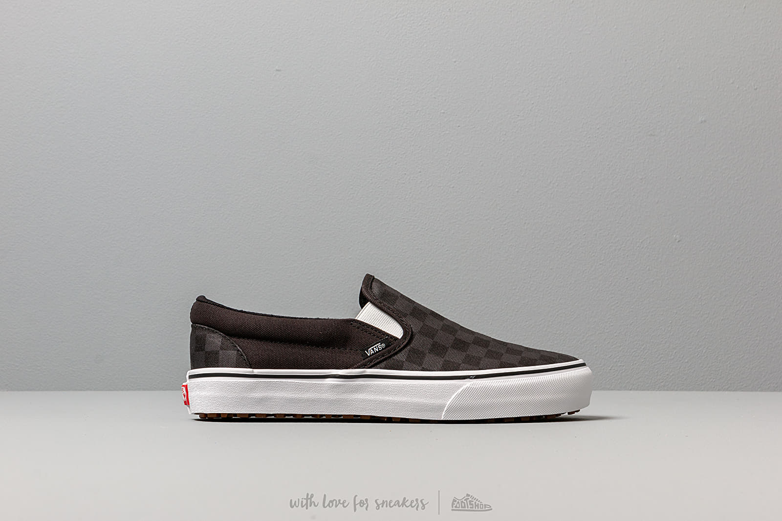 Herren Sneaker und Schuhe Vans Classic Slip-On U (Made For The Makers) Black Checkerboard/ White