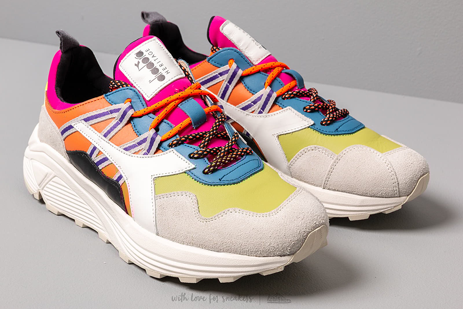 Men s shoes Diadora Rave Leather Pop Golden Poppy Footshop