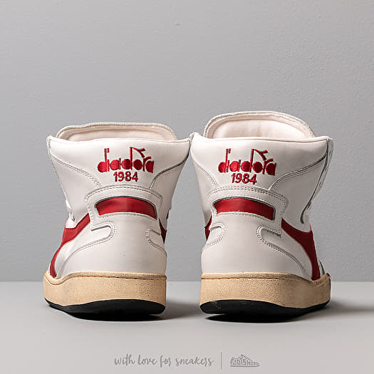 Men s shoes Diadora MI Basket Used White Garnet Footshop
