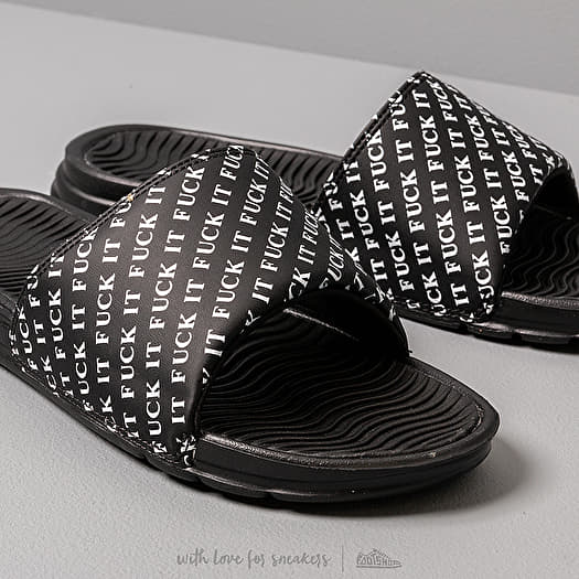 Men s shoes HUF Fuck It Slide Black Black Footshop