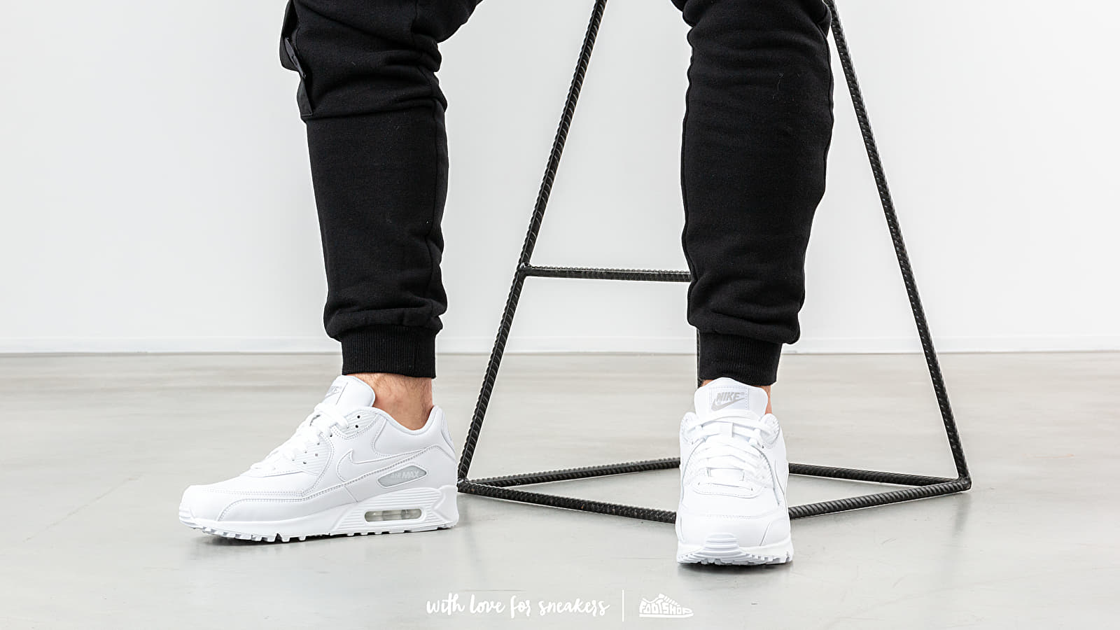 Mens nike air max 90 white leather store