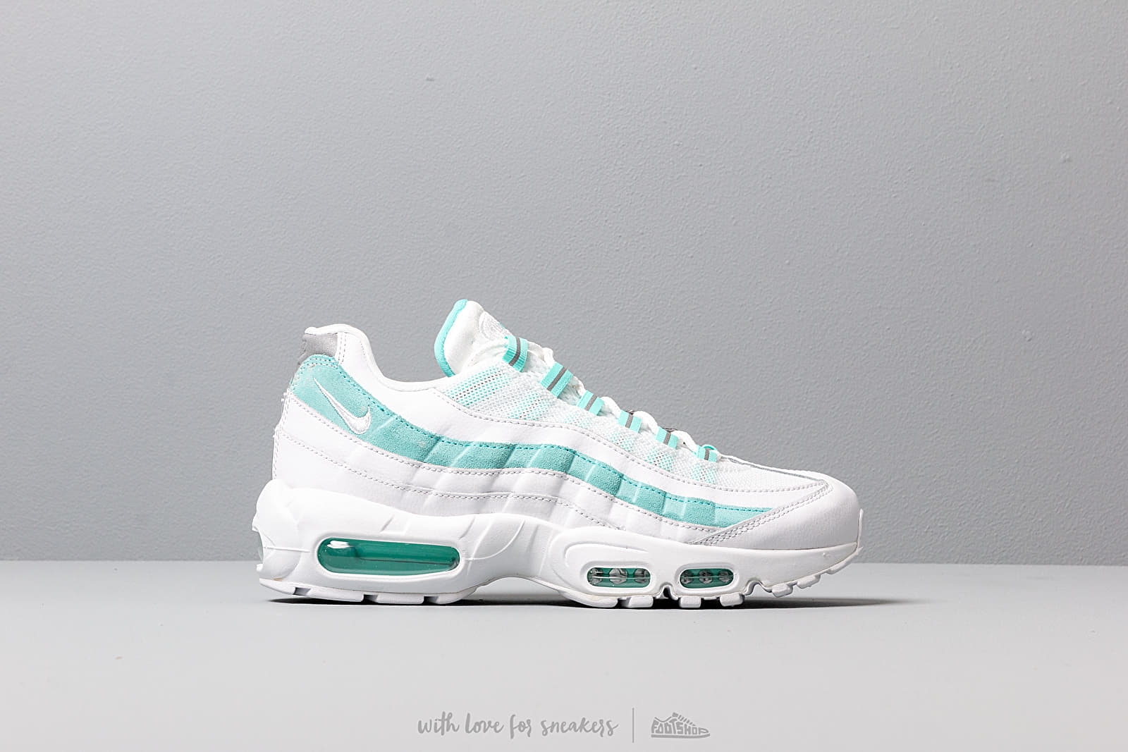 Damen Sneaker und Schuhe Nike Wmns Air Max 95 White White Light Aqua Footshop