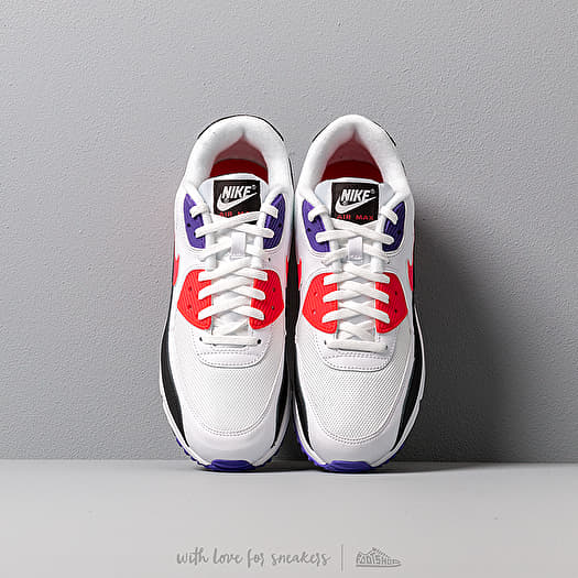 Men's air max 90 essential shoes - white/red/black outlet