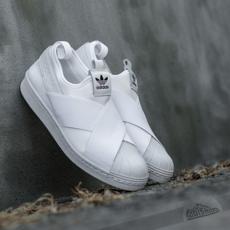 Adidas originals superstar slip on women white sales