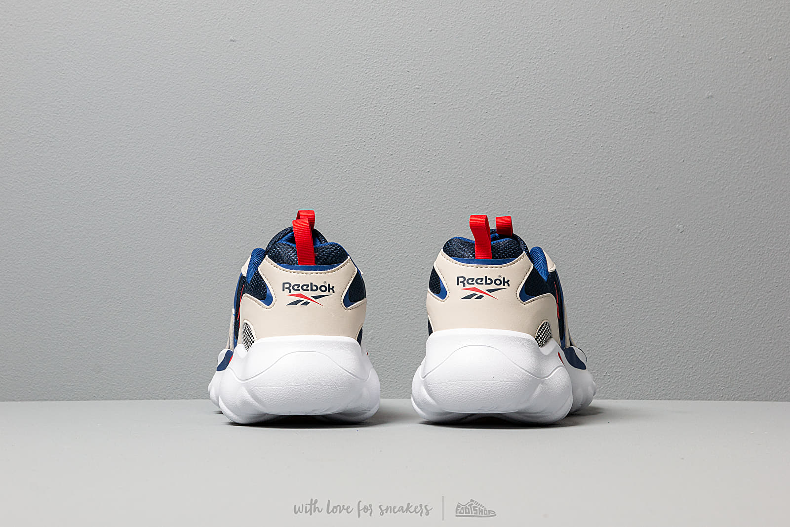 Men s shoes Reebok Dmx Series 1000 Alabaster Navy Cobalt Red Footshop