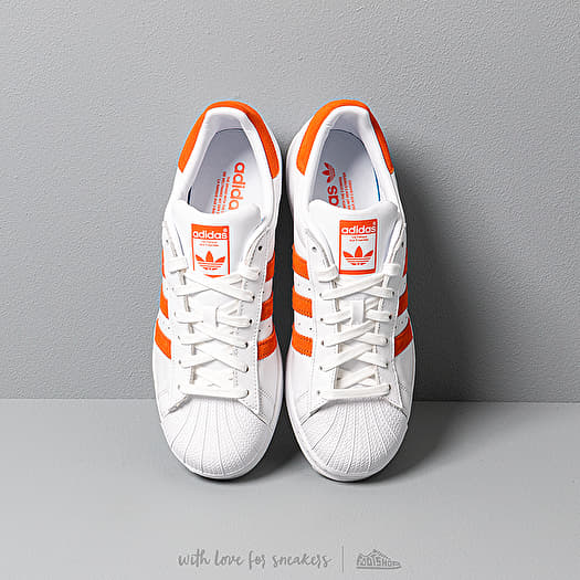 Men s shoes adidas Superstar Ftw White Orange Ftw White Footshop