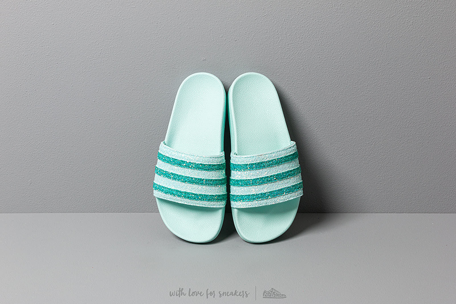 Adidas slippers mint green outlet