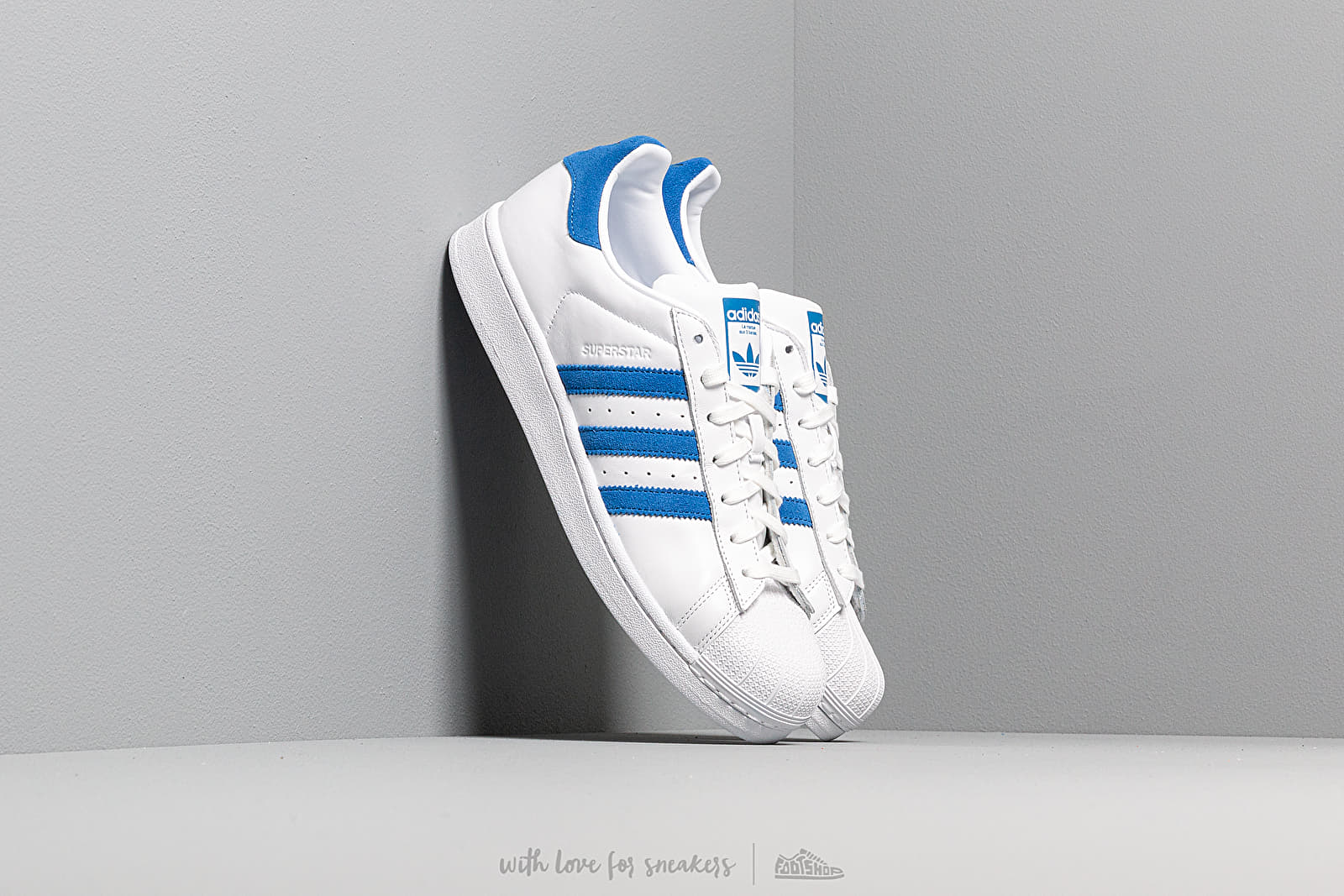 Férfi cipők adidas Superstar Ftw White/ Blue/ Ftw White