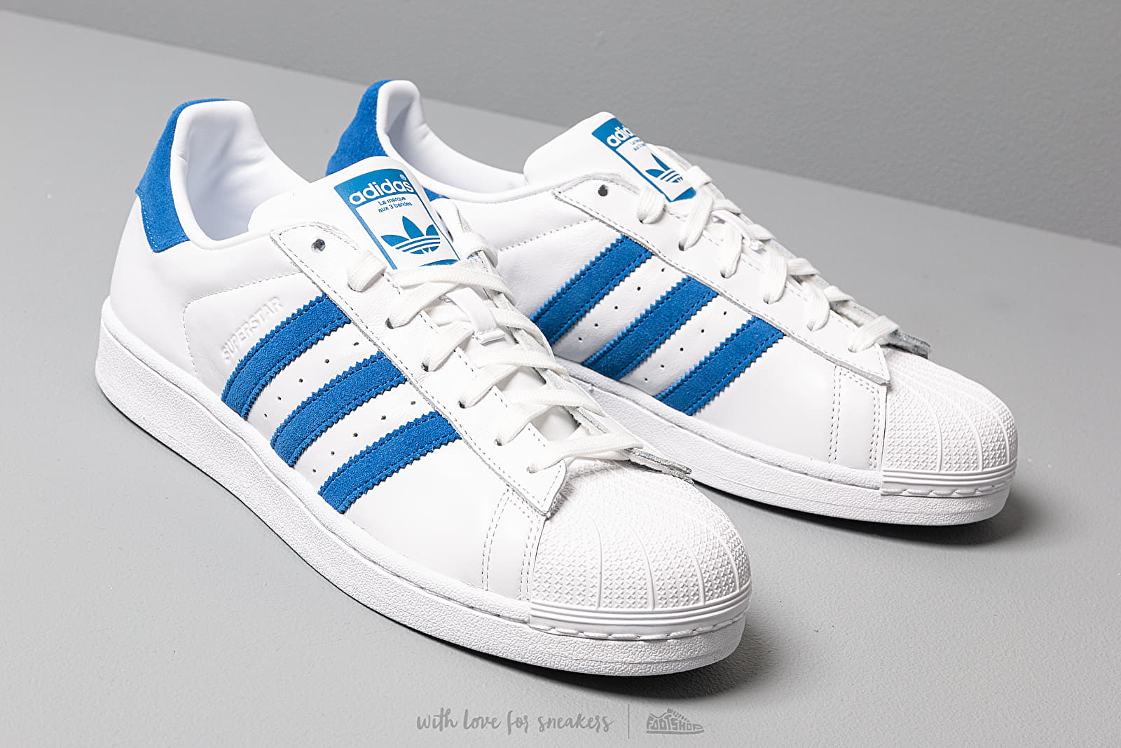 Moški čevlji adidas Superstar Ftw White/ Blue/ Ftw White