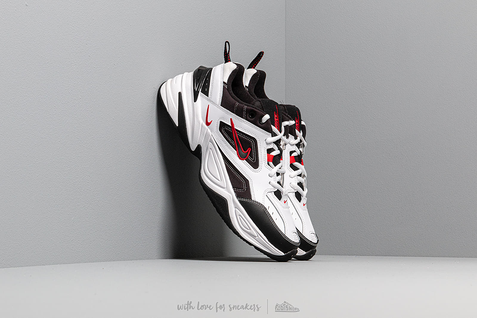 Zapatillas Hombre Nike M2K Tekno White/ Black-University Red