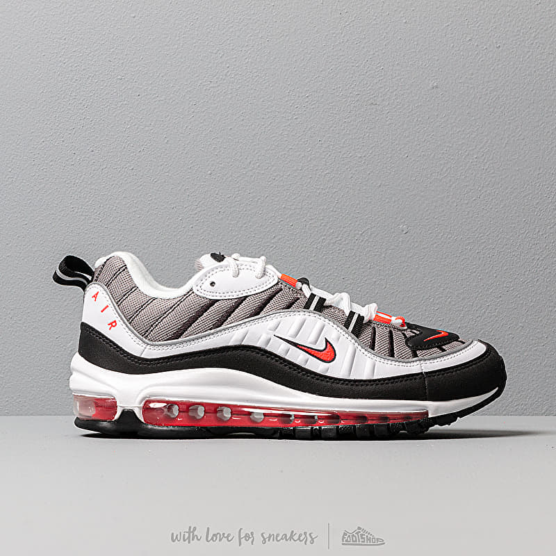 スニーカー NIKE W AIR MAX 98 WHITE/SOLAR RED Nike W Air Max 98 White/ Solar Red-Dust-Reflect Silver | Footshop